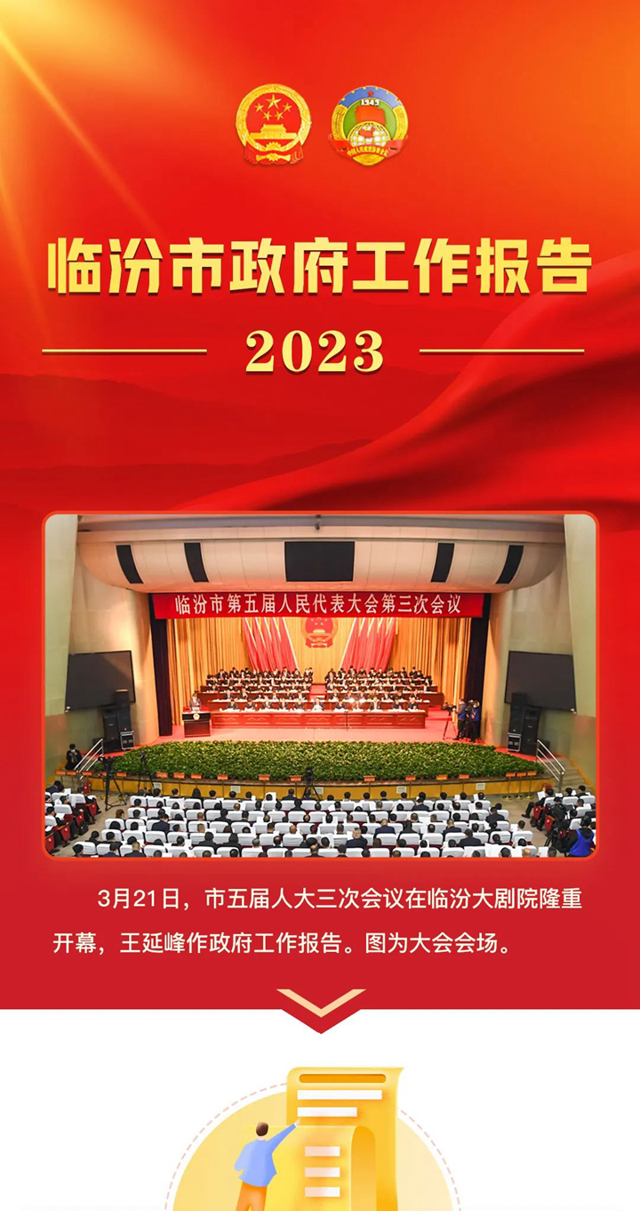 收藏！2023臨汾市政府工作報告圖解版來了！