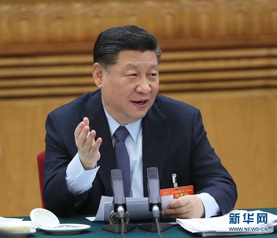 2019年3月7日，習近平參加十三屆全國人大二次會議甘肅代表團的審議。新華社記者 鞠鵬 攝