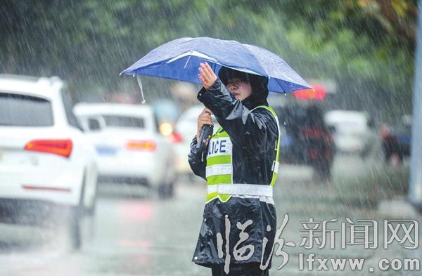臨汾:車(chē)輛在水中“航行” 人們?cè)谟曛小翱春!? border=